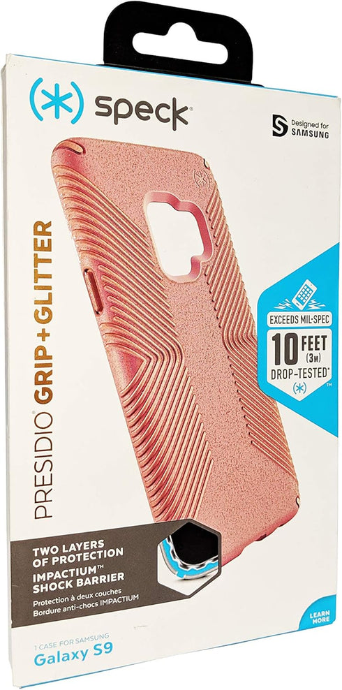 Speck Presidio Grip Glitter Case for Samsung Galaxy S9 - Dahlia Peach...