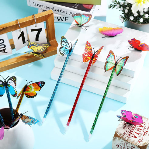 36 Pcs Flower and Butterfly Pens Bulk Ballpoint Pens Butterfly Office Writing Supplies Floral Party Writing Pen Gifts for Home Classroom Back to S...