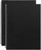 DSTELIN 10 inch x 7.5 inch, 100GSM, Blank Spiral Notebook, 2-Pack, Soft Cover, Sketch book, 50 Pages / 25 Sheets, (Black)...