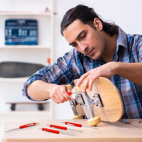 20 Pcs Pocket Screwdriver Double End Mini Screwdriver Set Dual-use Valve Core Removal Tool with Clips Slotted Screwdriver for Ring Doorbell Electr...