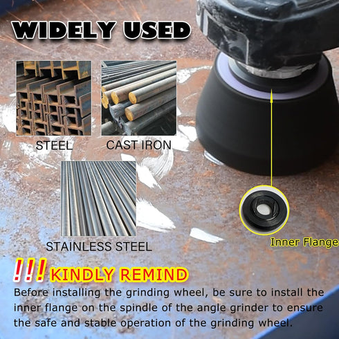 3 Inch Grinding Stone Wheel for Metal,50 Grit Aluminum Oxide Flaring Grinding Cup Wheel for Rust Removing Deburring Polishing with 5/8"-11 Threade...