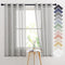 NICETOWN Linen Textured Semi Sheer Curtains 63 inches Length, Eyelet Top Bedroom Window Privacy Translucent Light Filtering Flax Sheer Drapes for ...