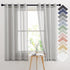 NICETOWN Linen Textured Semi Sheer Curtains 63 inches Length, Eyelet Top Bedroom Window Privacy Translucent Light Filtering Flax Sheer Drapes for ...