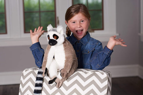 Wild Republic Ring Tailed Lemur Plush, Stuffed Animal, Plush Toy, Gifts for Kids, Cuddlekins 12 Inches...