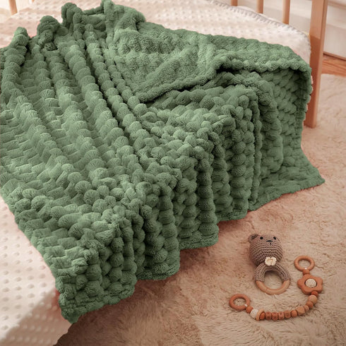 HOMRITAR Baby Blanket for Boys Girls 3D Flannel Fleece Fluffy Blanket for Baby Soft Plush Breathable Bed Blanket for All Season Toddler Infant or ...