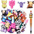 40 Pcs Silicone Focal Beads for Pens Cute Cow Focal Bead for Beadable Pen Keychain Making DIY Necklace Bracelet Jewelry Students Gift Scool Awards...