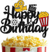 Film Cake Topper Movie Cinema Birthday Cake Decoration Happy Birthday Sign Cake Decor for Film Projector Movie Night Camera Popcorn Theater Theme ...