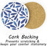 AD Set of 6 Coasters for Drinks Absorbing Round Ceramic Stone Coaster with Cork Base,Tabletop Protection Mat for Mugs and Cups,Office,Kitchen (Ind...