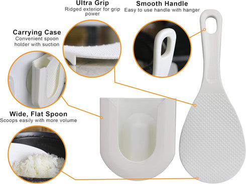 Echo Rice Cooker Spoon Holder - Non-Stick Spatula with Holder, Kitchen Utensil...