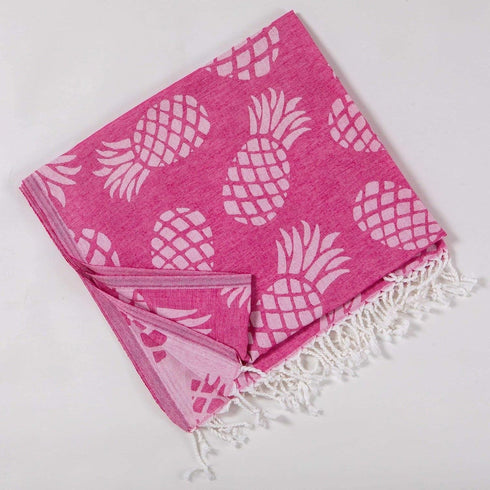 Pineapple Beach Towels - 100% Cotton Soft Quick-Dry Towel (Fuchsia)...