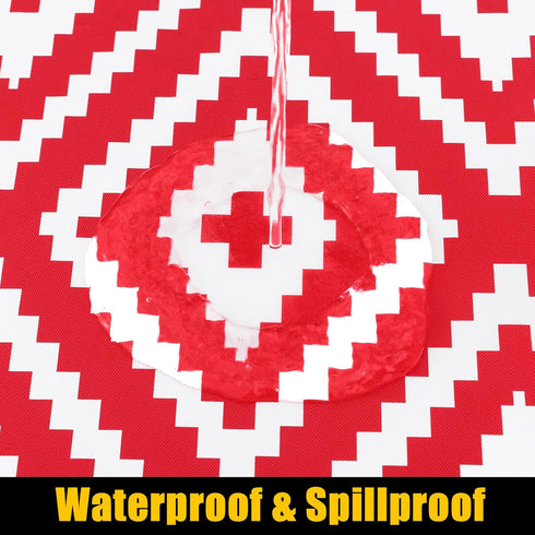 smiry Rectangle Picnic Table Cloth, Waterproof Elastic Fitted Outdoor Tablecloths for 4 Foot Tables, Wipeable Flannel Backed Vinyl Table Cover for...