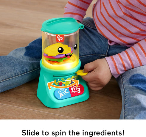Fisher-Price Laugh & Learn Baby & Toddler Toy Counting & Colors Smoothie Maker Pretend Blender with Music & Lights for Ages 9+ Months...