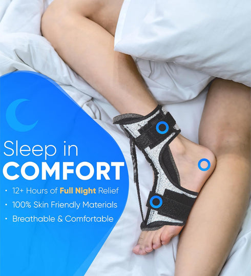 H. Original Plantar Fasciitis Night Splint: Plantar Fasciitis Brace for Morning Heel Pain Relief from Planter Facetious, Achilles Tendonitis, Foot...