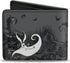 Buckle-Down Men's Disney Wallet, Bifold, Nightmare Before Christmas Jack Sally Zero Cemetery Scene, Vegan Leather, Multicolor, Standard Size...