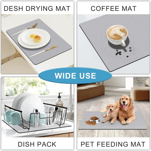 Coffee Maker Mat for Countertops, Coffee Bar Accessories Fit Under Coffee Machine Mat, 19"x12" Rubber Backed Coffee Pots, Table Mat Under Applianc...