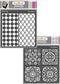 CrafTreat Reusable Stencils for Painting on Wood, Canvas, Paper, Fabric, Wall and Tile - Moroccan Trellis and Moroccan Tiles - 2 Pcs - 6x6 Inches ...