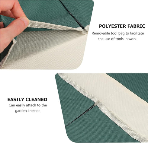 DOITOOL Garden Kneeler Tool Bag Foldable Portable Oxford Cloth Gardening Tool Storage Organizer, Multi- Pockets Gardening Hand Tool Pouch (Green)...