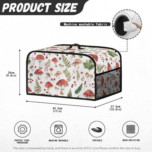 Mushroom Crock Pots Cover Resistant Oval Slow Cooker Cover with Top Handle Kitchen Appliance Cover Slow Cooker Protection Case Slow Cooker Cover f...