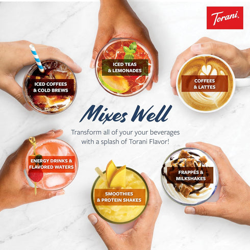 Torani Puremade Sauce Variety Pack (with Extra Caramel), 16.5 Ounces Bottle (Set of 4)...