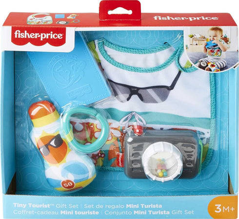 Fisher-Price Tiny Tourist Gift Set, 4 travel-themed baby toys for take-along play...