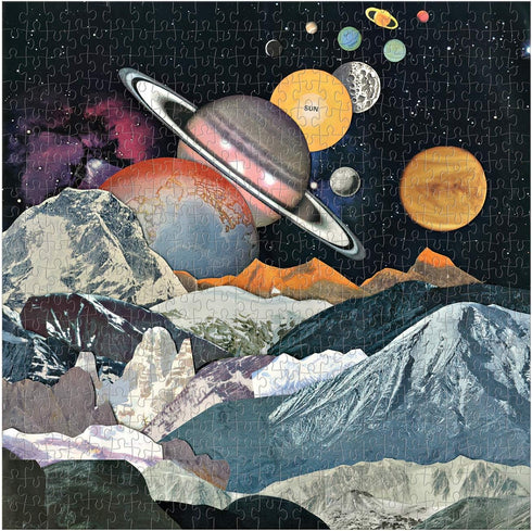 Out of This World 500 Piece Puzzle from Galison - Features a Galactic Collage of Space, 19" x 19", Challenging and Fun Family Puzzle, Unique Gift ...