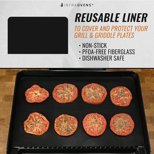 Reusable Mats for Ninja Sizzle Indoor Grill & Griddle GR101, Accessories for Indoor Electric Griddle with Lid for Cooking and Grilling, Non-Stick ...
