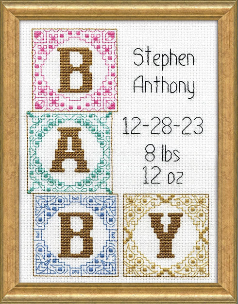 Design Works Crafts Baby Blocks Counted Cross Stitch Kit...
