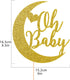 TwoMoon cake topper oh baby cake decoration baby shower children birthday party decoration golden glitter moon (gold)...