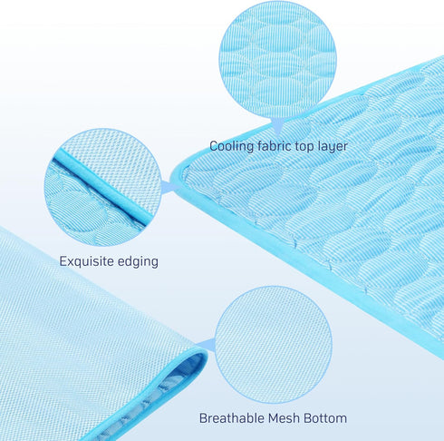 Cooling Mat for Dogs, Summer Cooling Pads Pet Cooling Mat Outdoor for Dogs Easy Carry Keep Your Pet Cool, Machine Washable (Large)...