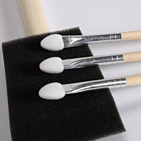 conda 50 Pack 0.5"-2" Different Size Assorted Foam Brush Set Wood Handle Paint Brush Set- Lightweight, Durable, Great for Acrylics, Stains, Varnis...