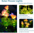 Solar Garden Lights, Solar Flowers Lights with Glowing Flowers & Stems, Upgraded Solar Panel, Solar Lights Outdoor for Garden Decoration,Yard Deco...