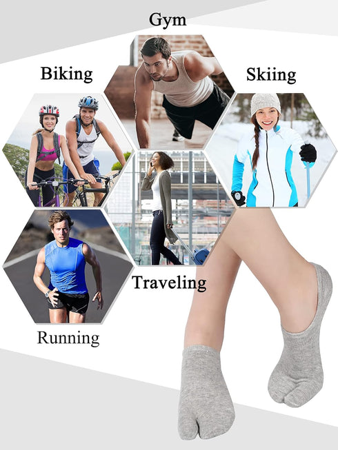 Sintege Flip Flop Socks, 4 Pairs Assorted Colors, Low Cut, Crew, Women's, Cotton, Polyester, Spandex...