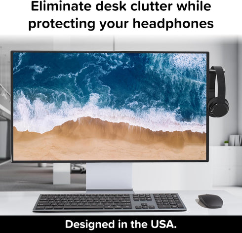 TotalMount Monitor Stand for Headphones and Headsets (Premium-Grade Holder Saves Desk Space and Protects Headphones)...