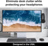 TotalMount Monitor Stand for Headphones and Headsets (Premium-Grade Holder Saves Desk Space and Protects Headphones)...