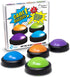 Teacher's Choice 4 Pack Game Buzzers with Unique Loud Sounds for Each Buzzer | Great for Trivia Games, Family Feud, Jeopardy, Competition, Spellin...