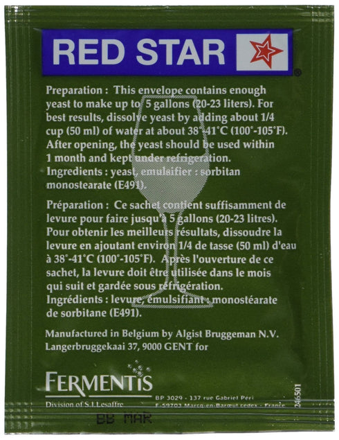 Red Star 2A-I3AQ-038B Cote DES Balances Wine Yeast (Pack of 10)...