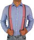 MELOTOUGH Men's Suspenders Fully Elastic 2 inch Wide X back Heavy Duty Work Suspenders...