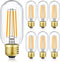 Leools Dimmable E26 led Bulb 8W Equal 75 watt Vintage LED Edison Bulb Clear Glass AC120V 2700K 800LM T14 LED Bulb for Ceiling Fan Light Bulbs, Pen...