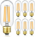 Leools Dimmable E26 led Bulb 8W Equal 75 watt Vintage LED Edison Bulb Clear Glass AC120V 2700K 800LM T14 LED Bulb for Ceiling Fan Light Bulbs, Pen...
