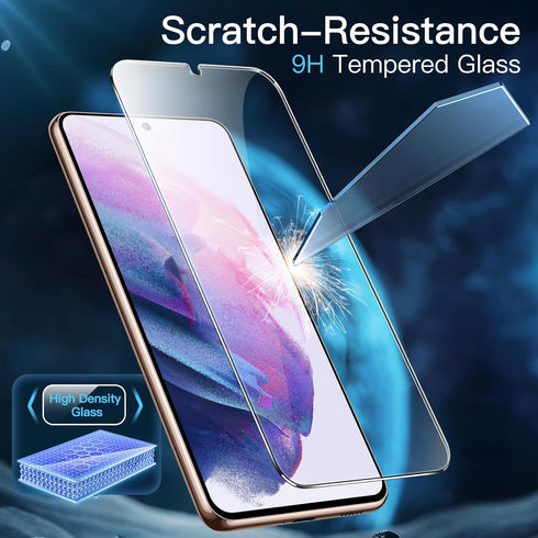 JETech Screen Protector for Samsung Galaxy S21 5G 6.2-Inch, Tempered Glass Film with Easy Installation Tool, Fingerprint ID Compatible, HD Clear, ...