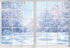 Funnytree Winter Landscape Window Photography Backdrop Christmas Snow Trees Scenery Background Baby Kids Party Decorations Portrait Cake Table Ban...