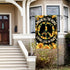 Hippie Sunflower Garden Flag Double Sided 12Wx18L Inch Imagine All The People Living Life in Peace Flag Positive Quotes Small Vertical Yard Flag f...
