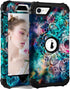 Hocase for iPhone SE 2022/2020 Case, Heavy Duty Shockproof Protection Hard Plastic+Silicone Rubber Hybrid Protective Case for iPhone SE 3rd/2nd Ge...