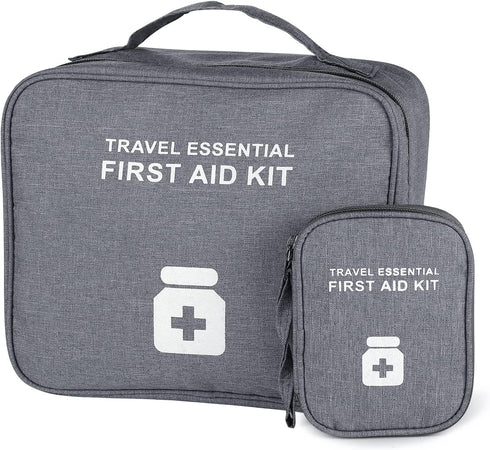 First Aid Bag Empty, Waterproof Emergency Medic Trauma Bag, Medicine Bag For Traveling ,Home Hiking Camping Car Office(Large and Small,Cationic Gr...