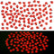 KIMOBER 100PCS Mini Luminous Ladybug Miniature Figurines,Glow in Dark Resin Animals Ladybug Figures for Fairy Garden Micro Landscape Decor Cake To...