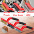 Wire Brush Set, 6-Piece - Nylon/Brass/Stainless Steel Wire Brush/Cleaning Towel with Curved Handle for Rust Removal, Stain Removal and Paint Brush...