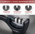 Kitchen Knife Sharpener - Professional Handheld 3 Stage Sharpening Tool for Chef Knives with Diamond, Tungsten & Ceramic Rods Includes Cut Resista...