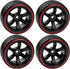Hard Plastic Wheel Rims & Plastic Tires 12mm Hex Compatible with Traxxas HSP Tamiya Kyosho Himoto 1/10 RC Drift Car (Style 2)...