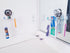 SIMPLELIFE Suction Cup, Mirror, Tile, Wall Mounted, Toothbrush Holder for Bathroom, Does NOT Fall Bathroom Organizer...