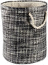 DII, Woven Paper Storage Basket, Collapsible and Convenient, Round, 13.75x13.75x12Tweed Black...